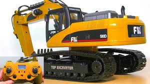 Huina Fm 1580 V2 Full Metal Rc Excavator Unboxing Test Amewi Excavator Cat 322d Youtube