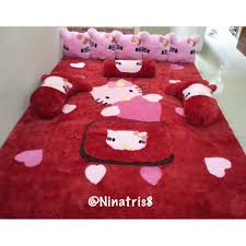 Cek harga karpet lantai secara online di indonesia | dapatkan promo ramadan sekarang juga! Karpet Karakter Bulu Rasfur Murah Inoac 5cm Uk 150x200 Motif Hk Love Merah Shopee Indonesia