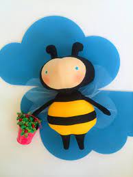 Honey Bee Toy Bumble Bee Bees Gift For By Handmadetoystore On Etsy Bee Toys Soft Toy Animals Handmade Toys
