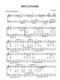 Sheet music for sunset boulevard from sunset boulevard by andrew lloyd webber. Boulevard