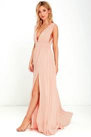 Blush Gown Maxi Dress Sleeveless Maxi Dress 84 00 Ad Maxi Ad Gown Blush Sle In 2020 Blush Maxi Dress Lulus Bridesmaid Dresses Blush Bridesmaid Dresses