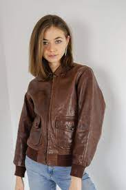 Ralph Lauren Womens Brown Leather Jacket Size S Leather Jacket Women Brown Brown Leather Jacket Leather Jacket