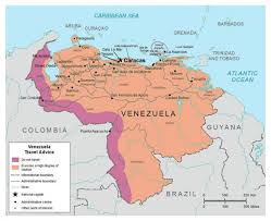 Venezuela ist ein südamerikanischer staat an der karibikküste. Venezuela Landkarte Venezuela Die In Der Karte Sud Amerika Amerika