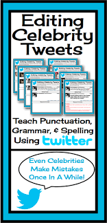 Grammar Activity Editing Celebrity Social Media Teaching Grammar Teaching Writing Teaching Middle School