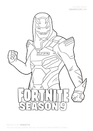 Mandalorian | the fortnite season 6 skin updated. How To Draw Vendetta Step By Step Guide With Coloring Page Fortnite Season 9 Draw It Cute