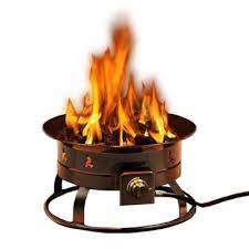 This unit packs a powerful 54,000 btus and is constructed of durable steel. Heininger Portable Propane Gas Fire Pit 5995 The Home Depot