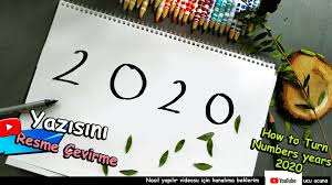2020 Sayisini Resme Cevirme Cok Kolay Youtube Kardan Adam Cizim
