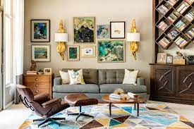 An open and modern white living space. Glamorous Mid Century Modern Living Dining Space J J Design Group Hgtv