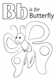 Print english letters for coloring, so that your child learns the language faster! B For Butterfly Coloring Pages 2190713 Png Images Pngio
