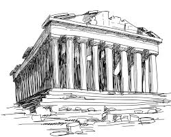 Greece Parthenon Sketch Hand Drawing Of Ancient Parthenon In Athens Aff Sketch Parthenon Greece Hand Athens Greece Drawing Greece Art Parthenon