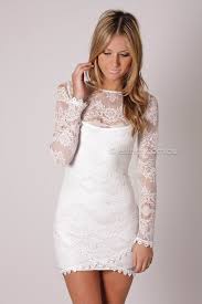 Pin By Kelli Cunningham On Wedding Ideas Pinterest White Cocktail Dress Long Sleeve Lace Cocktail Dress Long Sleeve Lace Gown