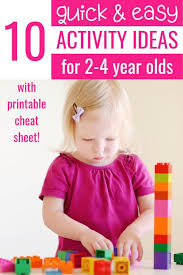 Developmental milestones at four years of age. 10 Quick And Easy Activities For 2 4 Year Olds