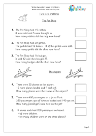 solve two step word problems reasoning problem solving maths worksheets for year 3 age 7 8 by urbrainy com