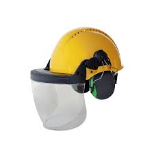 Protection for lumberjacks, carpenters and construction workers. Helmet With Face Shield Ear Protection Work Protection Car Body Repair Products Wielander Schill En
