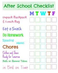 8 best after school checklist images in 2019 chores for