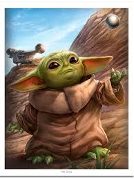 Star Wars The Child Baby Yoda Art Print Yoda Art Star Wars Art Star Wars Artwork
