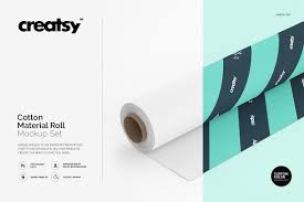 Cotton Material Roll Mockup Set Mockup Free Psd Cotton Material Free Psd Mockups Templates
