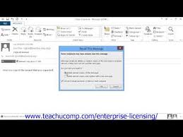Recall A Message In Outlook 2013 2007 Tutorial Messages Video Lessons Lesson