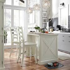 Superb kitchen island with seating and storage for your cozy home. Homestyles Seaside Lodge Hand Rubbed White Kitchen Island And 2 Stools With With Granite Top 5523 948 The Home Depot