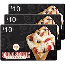 The visa gift card can be used everywhere visa debit cards are accepted in the us. Cold Stone Creamery 30 Value Gift Cards 3 X 10 Sam S Club