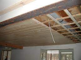 Hiding all those systems with a finishing material will give your basement instant credibility as a living space. Basement Ceiling Basement Ceiling Cheap Basement Remodel Basement Ceiling Ideas Cheap