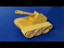Easy Paper Tank How To Make Tank With Cardboard Youtube Paper Tanks Bday Gifts For Him Cardboard Model