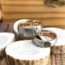 I Love You 3000 Ring Iron Man Reactor Custom Laser Engraved Etsy In 2021 I Love You Ring Rings Rings For Men