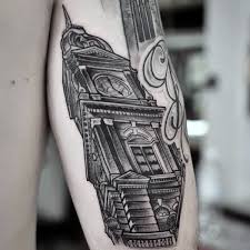 Always remember that a tattoo is a decision you will live with forever. 90 Building Tattoos For Men Architecture Ink Design Ideas