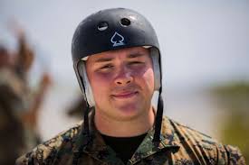 Marine Corps Cpl. Ian Pace, an airborne, air delivery