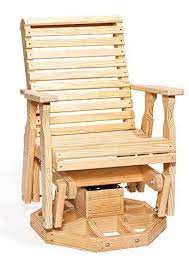 Glider chairs from the nursery need a place to go. Leisure Lawns Yellow Pine Wood Swivel Glider Chair From Dutchcrafters