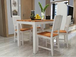 Maybe you would like to learn more about one of these? Swoppmokk 5 Piece Dining Table Set With Butcher Block Wood Top 1 Table 4 Chairs White