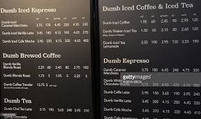 The Menu Is Displayed Inside Dumb Starbucks Coffee Shop February Coffee Shop Starbucks Coffee Starbucks