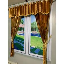 Murah blackout harga gorden rumah minimalis polos berkualitas via rumahminimalisku.web.id. Promo Murah Gorden Ginna Warna Gold Cantik Minimalis Renda Poni Smokring Gorden Poni Terpisah Shopee Indonesia