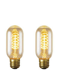Nostalgic Tubular Bulbs Set Of 2 By Bulbrite At Gilt Bulb Vintage Lighting Bulbrite
