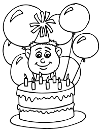We all get older each year and it is fun to put another candle on the cake. Birthday Coloring Page A Seven Year Old With His Cake Coloring Home