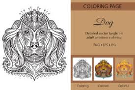 Go here right now to see the top 10 lion coloring pages on the internet. Tangled Head Of Dog Coloring For Adult Graphic By Alinart Creative Fabrica
