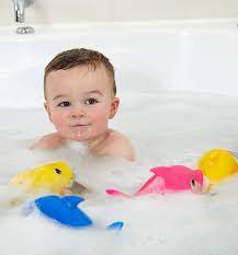 Place the shark in the tub and watch them swim and sing along as it plays the the famous baby shark the perfect toy to drive me nuts but totally entertain my toddler and his baby shark obsession. Baby Shark Sing And Swim Bath Toy Only 12 At Walmart Regularly 25