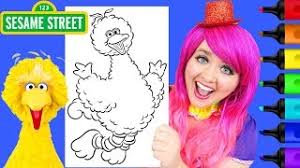 2:30 easy drawing guides 848 просмотров. Coloring Big Bird Sesame Street Coloring Page Prismacolor Paint Markers Kimmi The Clown Youtube