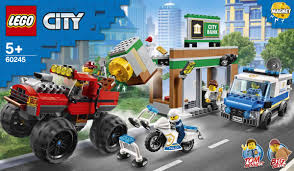 Lego mountain police dirt road pursuit 60172. Lego 60245 Raububerfall Mit Dem Monster Truck Serie Lego City