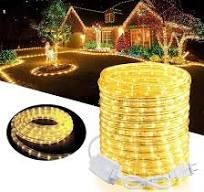 Toodour LED Rope Lights, 33ft 240 LED Christmas Tube String Lights,  Connectable Indoor Outdoor Clear Tube Decorative Lighting for Garden,  Patio, ...