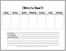 Simple Dinner Meal Planner Menu Template Weekly Meal Planner Template Meal Planner Template Menu Planner Printable