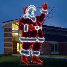 Giant Waving Santa Animated Led Light Display 17 Ft H 4 499 00 Giant San Lowes Christmas Decorations Christmas Lawn Decorations Animated Christmas Decorations