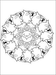 Colorear Mandala De Halloween Para Los Ninos Halloween Coloring Pages Halloween Coloring Mandala Coloring Pages