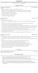big data architect resume sample