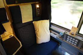 A sofa and armchair by day. Superliner Roomette Belated Ramblings