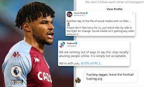 Piłkarz afc bournemouth tyrone mings, klubowy kolega artura boruca, został zawieszony na pięć meczów za niesportowe zachowanie. Aston Villa Defender Tyrone Mings Becomes The Latest Footballer To Be Racially Abused Online Daily Mail Online