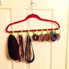 Easy Way To Organize Hair Scrunchies Headbands Fabric Hanger 1 Store Shower Curtain Hooks Fabric Hanger Hair Accessories Storage Scrunchie Hairstyles