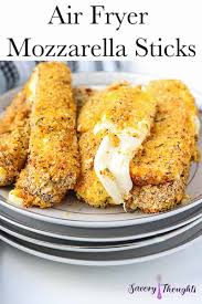 Easy Air Fryer Mozzarella Sticks Savory Thoughts Recipe Mozzarella Sticks Air Fryer Recipes Easy Recipes