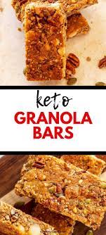 Keto Granola Bars Kicking Carbs Recipe Low Carb Recipes Dessert Keto Granola Low Carb Recipes Snacks