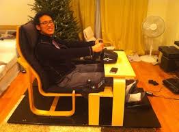 Poang Ikea Powered Gt5 Racing Cockpit Ikea Hackers Ikea Cockpit Game Room Kids